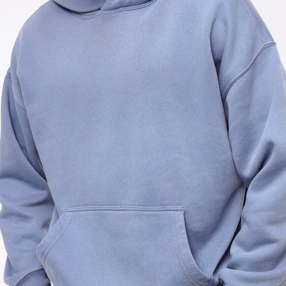 NEW Abercrombie & Fitch Men's Essential Popover Hoodie COOL BLUE Sz Small S NWT - Picture 4 of 6